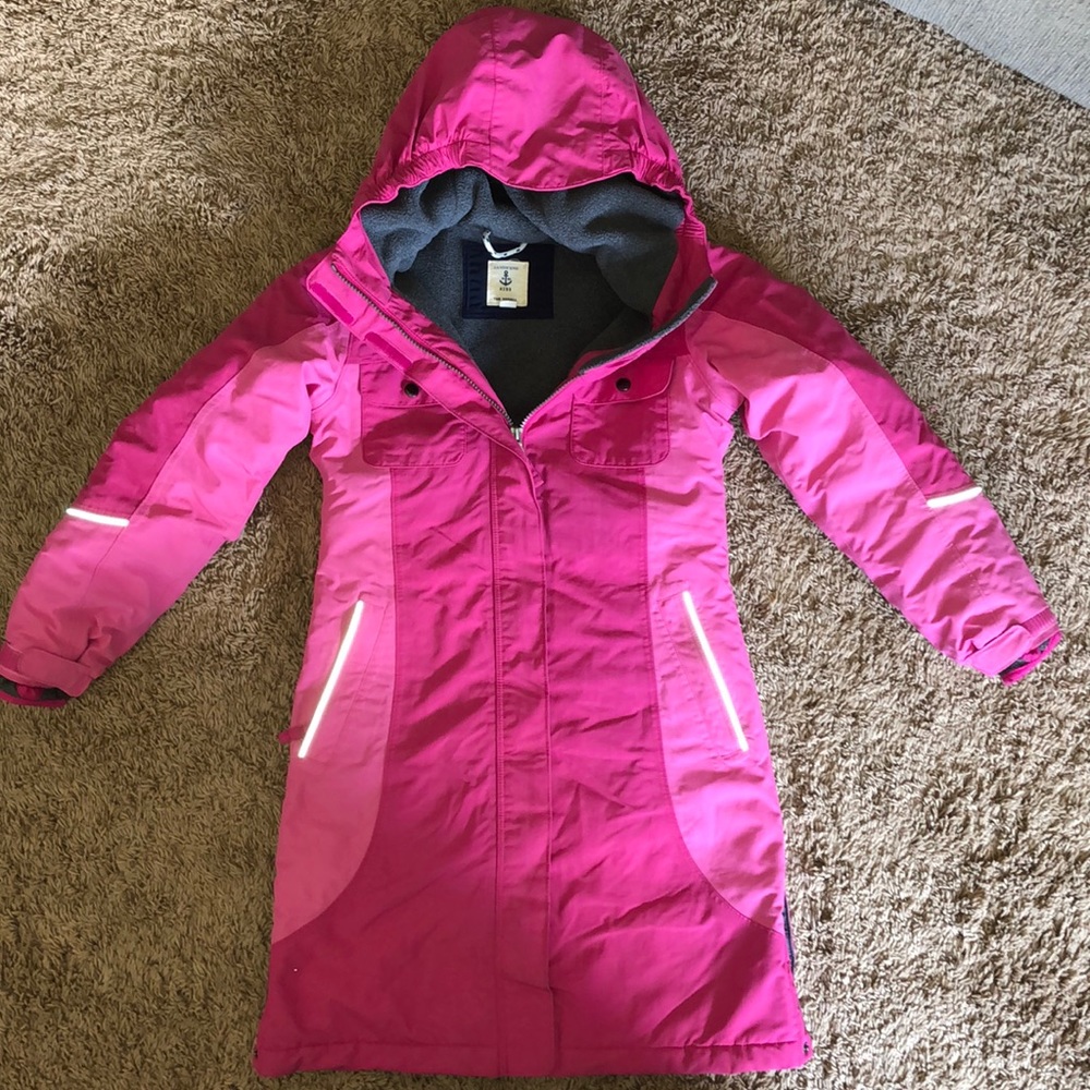 Lands End Girls Long Winter Coat Sz 7/8